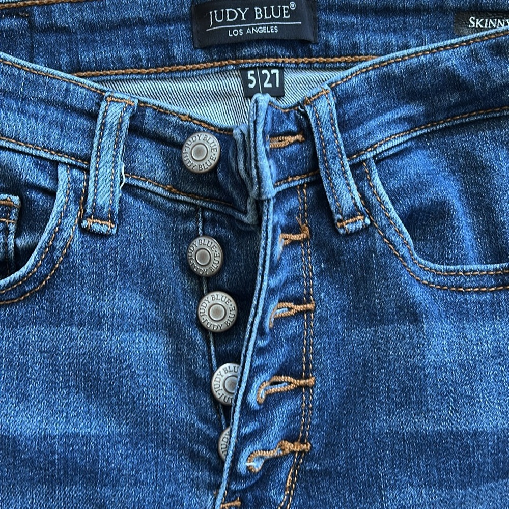 💚HP💚 Judy Blue Five Button Skinny Jeans - Picture 4 of 6